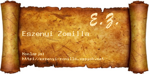 Eszenyi Zomilla névjegykártya